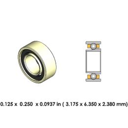 DA02A4GM5-801 Extend High Speed Ceramic Dental Bearing