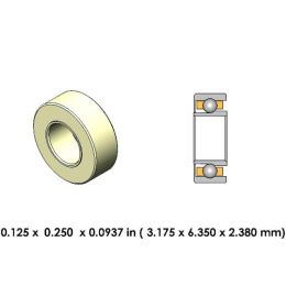 DA02Z4GM2-816 Extend High Speed Ceramic Dental Bearing