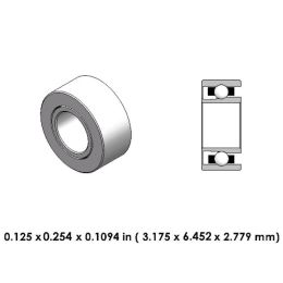 DA55Z2G-1 High Speed Steel Dental Bearing