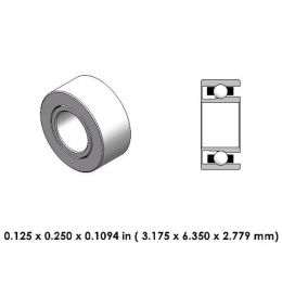 DA55Z2G High Speed Steel Dental Bearing