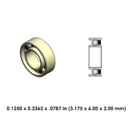 DR14A2L-801 High Speed Ceramic Dental Bearing