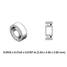 DR83A2L High Speed Steel Dental Bearing