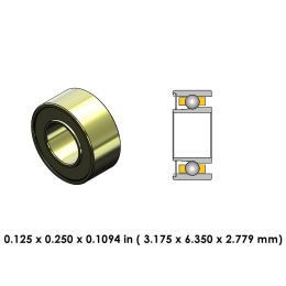 DA55B3G-801 Extend High Speed Ceramic Dental Bearing