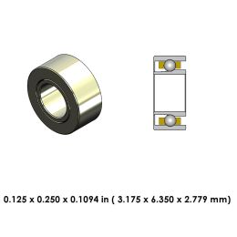 DA55Z3G-801 Extend High Speed Ceramic Dental Bearing