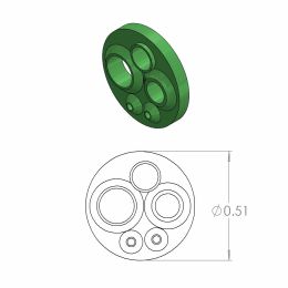 5-Hole Gasket - Green - Star